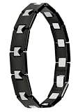 Black ionic Plated and Gunmetal Classic Bracelet