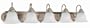 Nuvo 60/323 Five Light 36-Inch Vanity Light with Alabaster Glass, Brushed Nickel