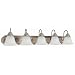 Nuvo 60/323 Five Light 36-Inch Vanity Light with Alabaster Glass, Brushed Nickel