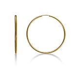 14k Gold Hollow Hoop Earring (38 mm)