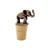 Handmade Fair Trade Brass Wine Bottle Cork - Elephant