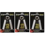 Strongman Grips Heavy Duty Hand Grippers - Set of 3 (125, 175 & 225 lbs)