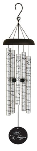 Carson Home Accents Wind Beneath My Wings Song Sonnets Wind Chime, 40-Inch
