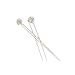 Caravan U Pins Decorated In A Rhinestone Fire Ball Shiny Gold Or Silver Hair Pins Pair