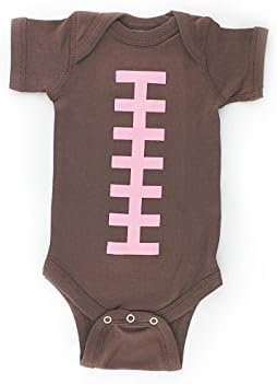 Bambino Balls Baby Girl Short Sleeve Football Outfit (Small (3-6 months))