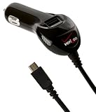 Verizon Wireless Micro-USB Car Charger for HTC Droid Incredible BlackBerry Curve 8530 Storm 9530 Storm 2 9550 Tour 9630 Bold 9700 9650 LG Cosmos enV Touch Chocolate Touch Kin One Kin Two Motorola Droid Devour