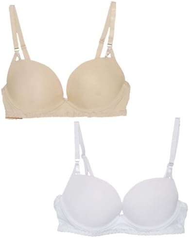 Forever Spoiled Girls Lace Mold Bra (32B, White)
