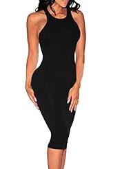 Sexy Sleeveless Open-Back Summer Club Dress/Party Dress/Midi Dress 