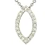 Marquise Shaped Pave Diamond Pendant on Chain .25cttw