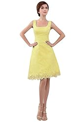 Plus Size Sleeveless Tank Cocktail Knee Length Short Square Neck Lace Club Dress/Evening Dress/Homecoming Dress/Bridesmaid Dress/Prom Dress/Quinceanera Dress/Wedding Party Dress 