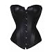 Leder Stil Corsage Schwarz VD1166, Größe 40