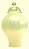 Fenton 10 1/2" Yellow Topaz Temple Jar
