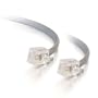Cables To Go 09593 RJ11 6P4C Straight Modular Cable, Silver (50 Feet/15.24 Meters)