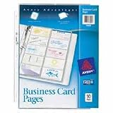 AVERY CONSUMER PRODUCTS / Non-Stick Business Card Pages,200 Card Cap,8-1/2x11,Clear / AVE76009 / Sold as 10 Per Pack / Mfr Part # 76009