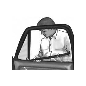 CRL 1988-99+ F/S CK, Escalade, Yukon, Tahoe, and 1992-99+ Suburban Rear Outer Only Driver Side and Passenger Side Weatherstrips - 2 PC. Kit