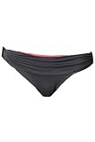 Moontide M7576RS Reversible Solids Mink and Pink Ruched Banded Trim Bikini Pant