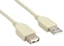 USB 2.0 Verl�ngerung - Stecker / Buchse - Typ A - beige - 0,3m