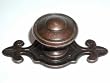 Top Knobs-Tuscany Collection M231 Canterbury Knob w/ Backplate in Old English Copper
