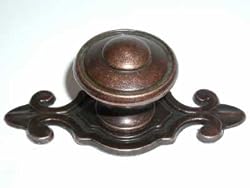Top Knobs-Tuscany Collection M231 Canterbury Knob w/ Backplate in Old English Copper