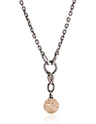 Deanna Hamro Atelier Single Snake Light Peach Pave Ball Drop Necklace