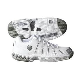 Buy Ladies K-Swiss Stabilor SLS Tennis Shoe - White Platinum Charcoal