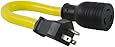 Conntek 1-Feet Generator Adapter 15-Amp U.S Plug to 20-Amp Twist Female Connector L5-20R