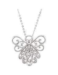 CleverEve Designer Series Inspirational Blessings Sterling Silver An Angel in You Necklace w/ 18" Chain, Gift Box & Poem