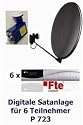 P723 dig. Satanlage 6 TN, 80 anthrazit, 6x FTE Max S 92