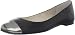 Nine West Women's Outburst Ballet Flat,Black/Dark Silver,10.5 M US