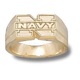 Navy Midshipmen Solid 14K Gold ''N NAVY'' Ring Size 7