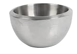 Equinox - 507613 - Saladier en Inox Martelé Double Paroi - Diamètre: 20 cm Inox Satin Intérieur