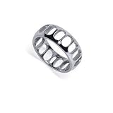 Nickel Free Sterling Silver Slotted Quality Polished Finish Band Ring Size 5, 6, 7, 8, 9