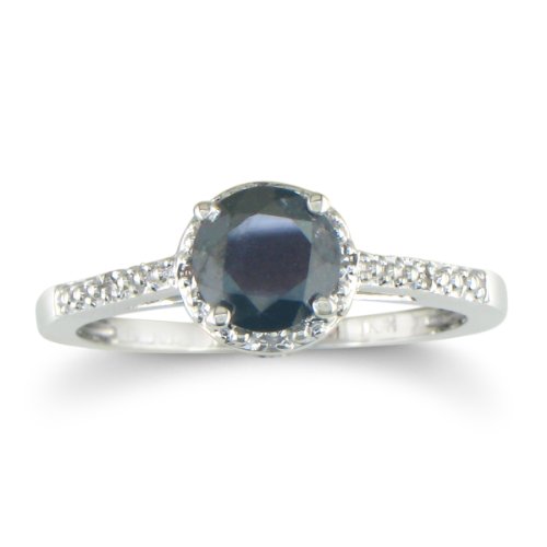 1/2ct Black and White Diamond Engagement Ring in Sterling Silver