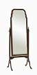 Floor Cheval Mirror Queen Anne Style in Cherry Finish