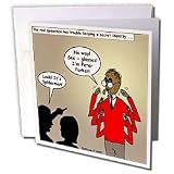 Rich Diesslins Funny General - Editorial Cartoons - Issues of the Real Spiderman - Secret Identity - Greeting Cards-12 Greeting Cards with envelopes
