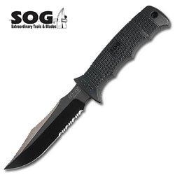 SOG Specialty Knives & Tools E37T-N SEAL Pup Elite, Black TiNi