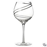 Luigi Bormioli Black Swirl 21-Ounce Balloon Stem, Set of 4