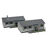 HO B U Track Crew Office, Lighted w Figures by Model Power