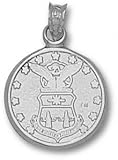 Air Force Falcons Solid Sterling Silver Crest Pendant