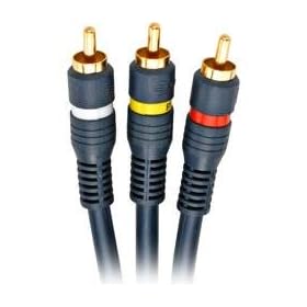 Steren Python Home Theater Cables - Video / audio cable - RCA (M) - RCA (M) - 12 ft - shielded - ( RG-59 ) - blue