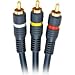 Steren Python Home Theater Cables - Video / audio cable - RCA (M) - RCA (M) - 12 ft - shielded - ( RG-59 ) - blue