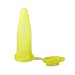 Bio Plas 5050-3 Polypropylene Conical 0.5mL Thin Wall Snap Cap Flat Top PCR Tube, Autoclavable, Yellow (Pack of 1000)