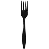 Dixie Heavyweight Polystyrene Cutlery, Black