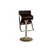 Baxton Studio Tommaso Brown Curved Adjustable Bar Stool