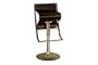 Baxton Studio Tommaso Brown Curved Adjustable Bar Stool