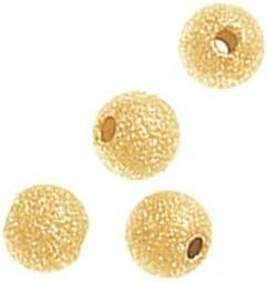 DUMAN Gold Plated Stardust Sparkle Round Beads 4mm (50pcs)