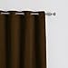 Best Home Fashion Wide Width Thermal Insulated Blackout Curtain - Antique Bronze Grommet Top - Chocolate - 80
