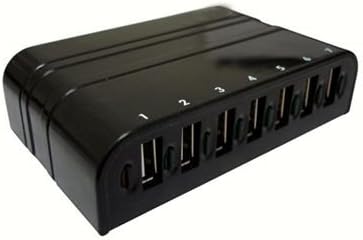 FORCETEK High Speed USB 2.0 7-Port Hub with Switching Power Adapter, Retail Pack