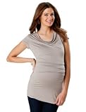 A Pea in the Pod: Short Sleeve Drape Neck Drape Front Maternity Top