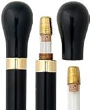 Royal Canes Brandy Flask Smuggler Knob Walking Stick With Black Beechwood Shaft